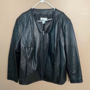 Look of leather jacket